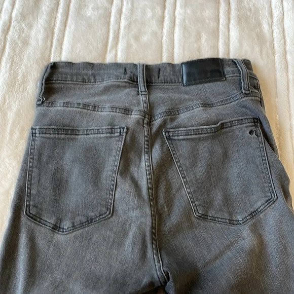 Madewell 10” high-rise skinny button black denim jeans size 25 - Picture 9 of 10